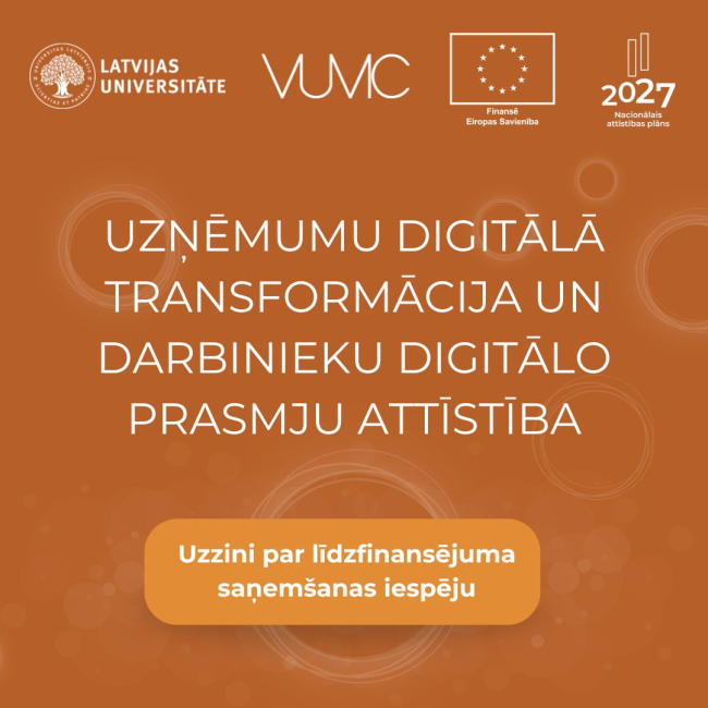 LU VUMC Latvijas uzņēmumu digitālā transformācija