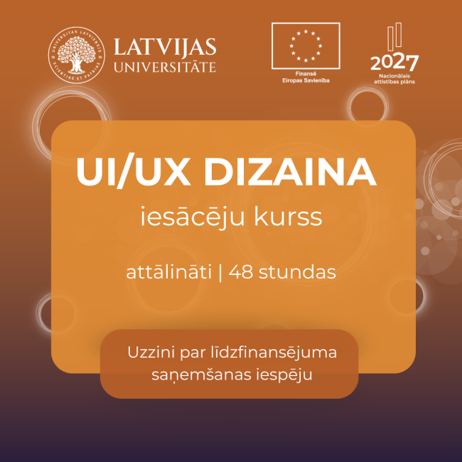 LU VUMC UI/UX Dizaina iesācēju kurss